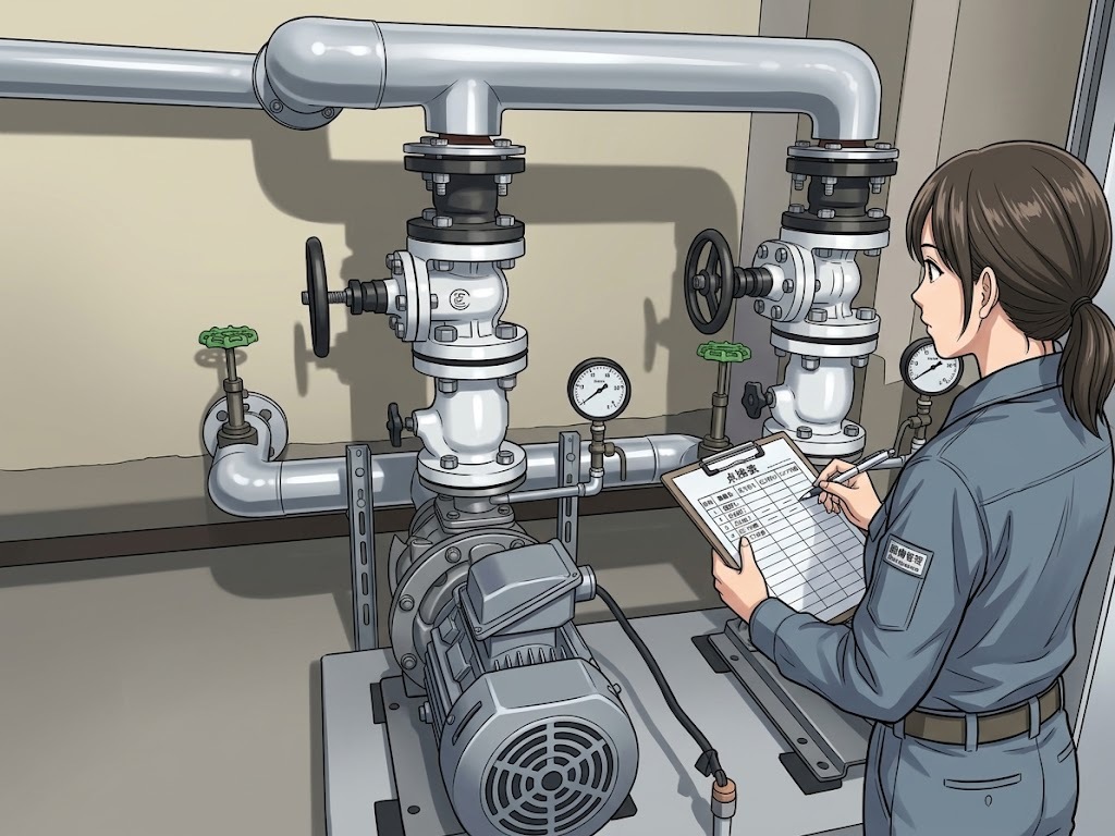 揚水ポンプの点検